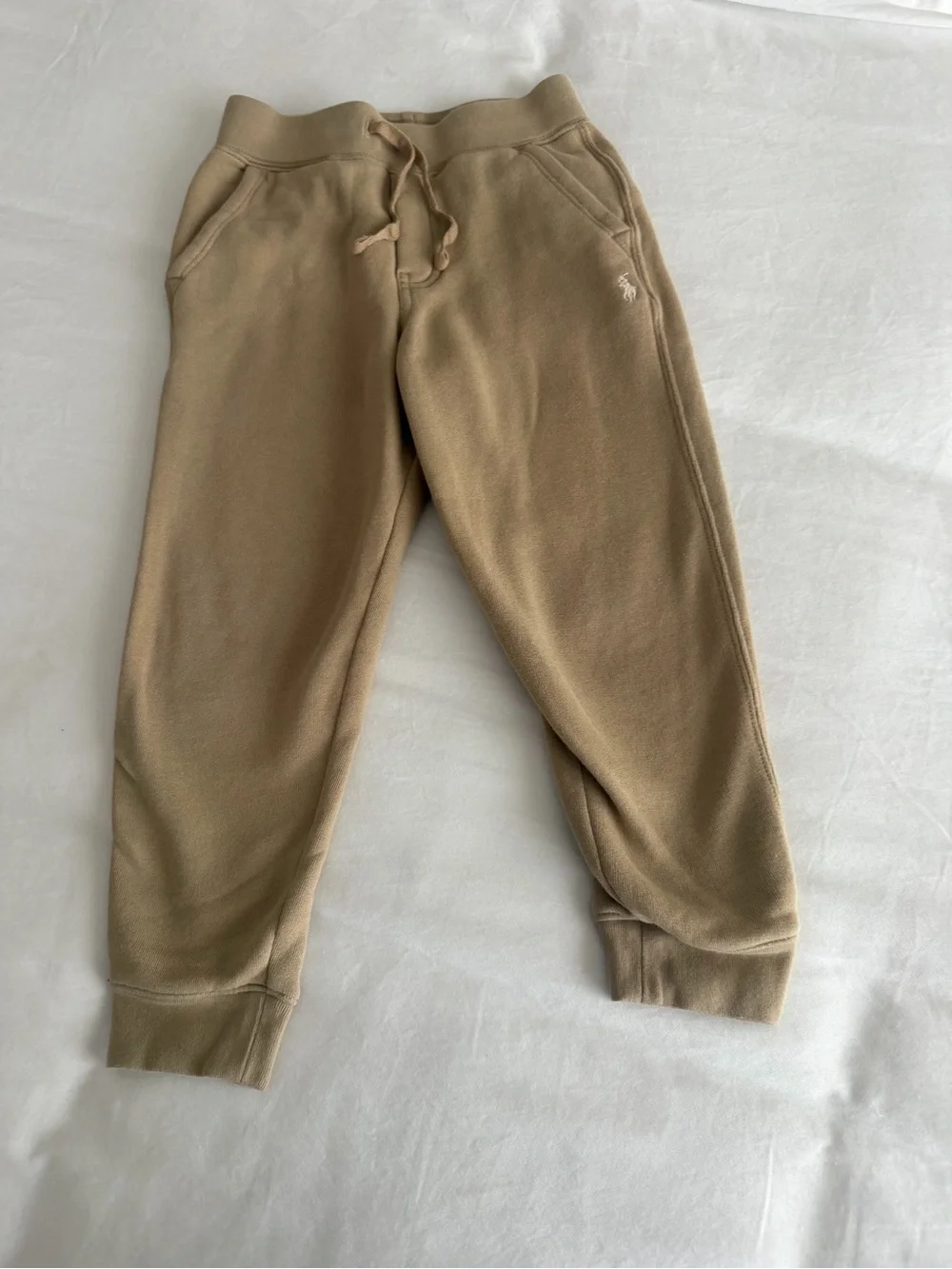 Polo by Ralph Lauren Tan Sweatpant & Navy Embroidered Jogger Set